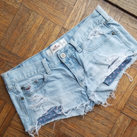 Hollister Pants - Hollister Sz 26 3 Jean Denim Shorts Polka Dot